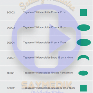 medidas APÓSITOS TEGADERM HIDROCOLOIDE 3M